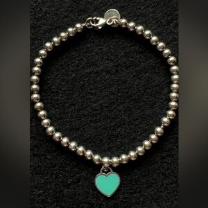 Tiffany Blue Heart Tag Beaded Bracelet